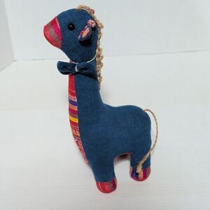 Chie Handmade Blue Llama Plush Stuffed Animal, Medium 12 Inches